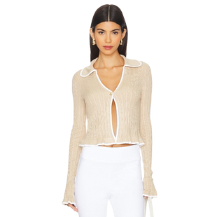 MAJORELLE PALILA 开衫 米色 REVOLVE小众新款冬季保暖