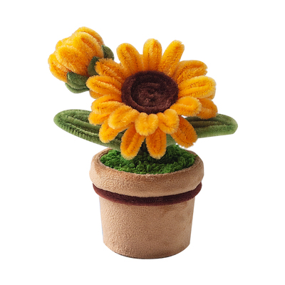 教师节手工扭扭棒花束DIY小盆栽