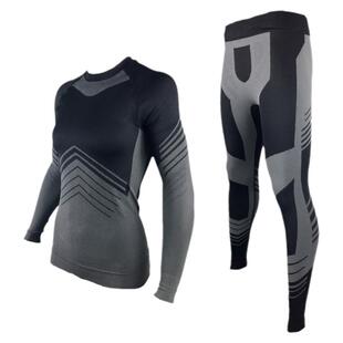 出口德国女款排汗速干户外健身跑步运动紧身衣长袖滑雪徒步套装