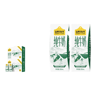 认养一头牛200ml全脂纯牛奶