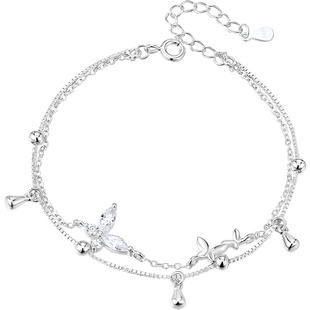 卡蒂罗流光蝴蝶手链女生925银轻奢小众简约生日礼物送闺蜜送女友