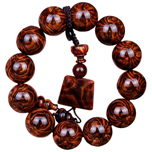 精品级海南黄花梨对眼X纹鬼脸纹蜘蛛纹2.0手串老料海黄手链佛珠