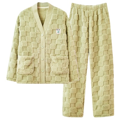 芬腾正品秋冬季法兰绒情侣家居服