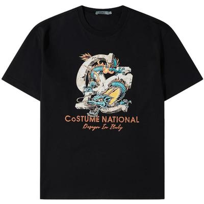 CNC男装龙印花短袖T恤透气短袖