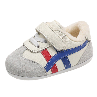 冬季男女宝宝棉鞋加绒加厚0一1-3岁保暖婴儿鞋子学步鞋女软底冬鞋