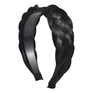 假发发箍遮白发挡发际线显发量多麻花辫头箍仿真编发带齿防滑发卡