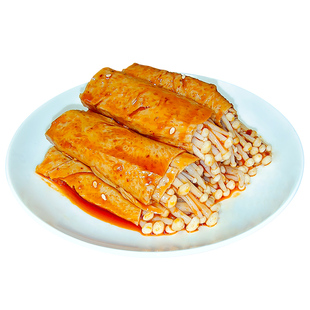 川阿婆金针菇豆卷虎姥姥夹心海带夹心香辣豆皮深夜零食休闲食品