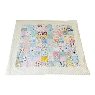 全棉新生儿百家被布料小花碎布头手工布艺拼布棉花纱布加底布全套