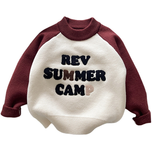 儿童毛衣一体绒男童内搭针织打底衫加绒加厚小男孩冬季保暖羊绒衫