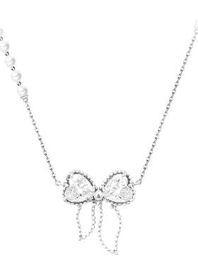 SundyHoney蝴蝶结心形项链轻奢