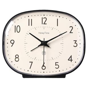 桌面台钟摆件座钟台式闹钟创意复古客厅时钟摆台式超静音钟表起床