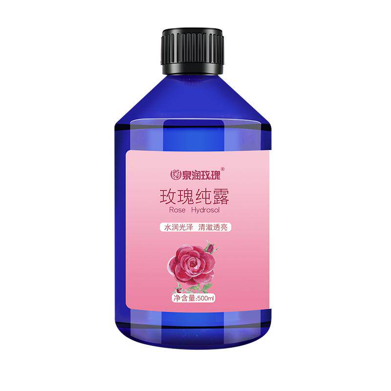 泉润玫瑰大马士革玫瑰纯露500ml大瓶花水补水保湿敷水官方旗舰店