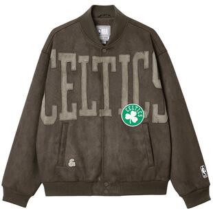 杰克琼斯春季男装士生NBA联名凯尔特人队徽章棒球服长袖外套上衣