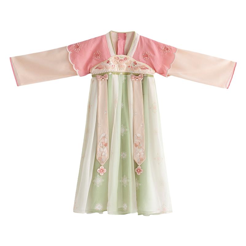 贝优可春季新品女童汉服襦裙大童