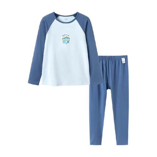 巴拉巴拉男童内衣套装棉秋季新款薄小童打底棉毛衫宝宝中大童睡衣