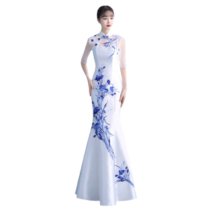 改良旗袍裙中国走秀演出服