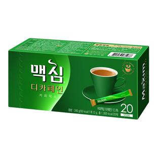 低因咖啡韩国进口麦馨无因低咖啡因孕妇可喝速溶三合一糖摩卡20条