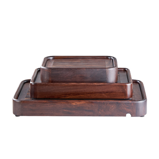 茶盘家用小型干泡台2026新款茶托盘黑檀木实木茶具客厅储水式茶海