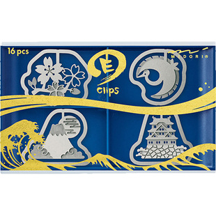 日本midori 镂空金属书签创意学生用回形曲别针迷你卡通图案索引