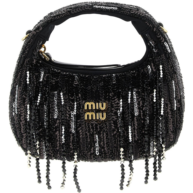 MIU MIU 女士wander 迷你亮片水晶缎手提包 26早春意大利代购缪缪