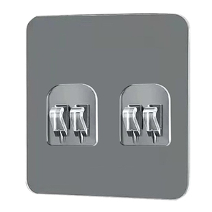 3个免打孔粘贴挂钩抹布架配件卡扣置物架透明亚克力无痕黏贴爪钩