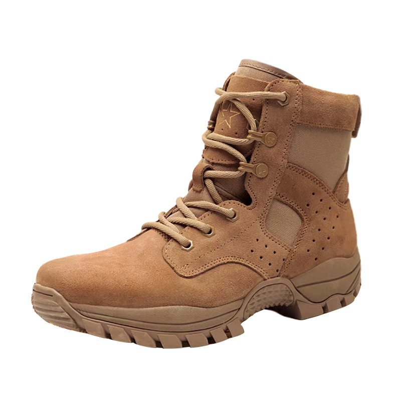 户外徒步鞋防水防滑正品真皮训练作战靴沙漠登山鞋耐磨厚底马丁靴