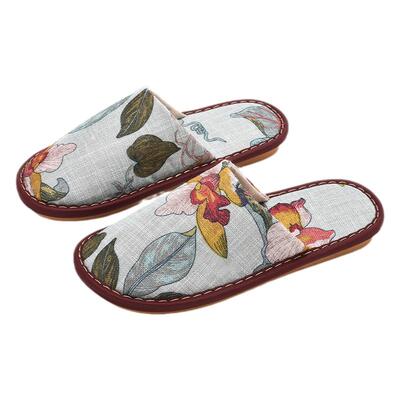 春秋季家居防滑防臭棉拖鞋