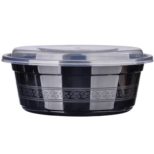 美式一次性外卖打包盒快餐盒具饭塑料碗食品级耐高温微波炉可加热