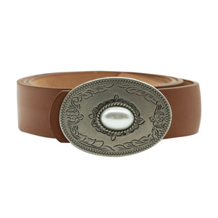 复古百搭腰带法式文艺风雕花装饰镶嵌设计感配裙子牛仔裤白色皮带