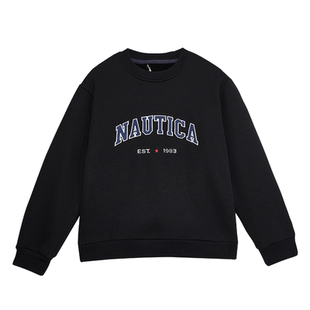 NAUTICA儿童加绒卫衣一体绒2025新款男女童秋冬大童保暖抓绒外套