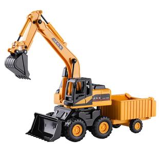 儿童挖掘机工程车惯性会跑小玩具男孩宝宝多功能挖机翻斗拖车铲车