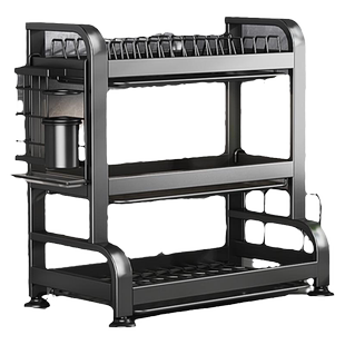 碗碟收纳架厨房置物架多功能台面放碗架碗筷碗盘盘子沥水架子碗柜