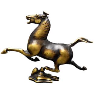 纯铜马摆件客厅酒柜装饰马踏飞燕办公室桌面中式复古精致铜器礼品