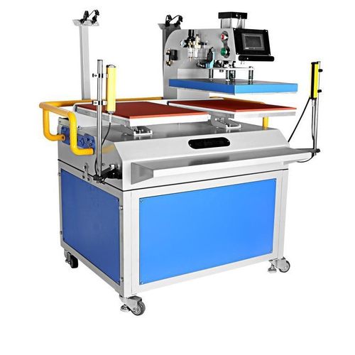 全自动烫画机双工位T恤童装抱枕热转印设备气动压烫机印花