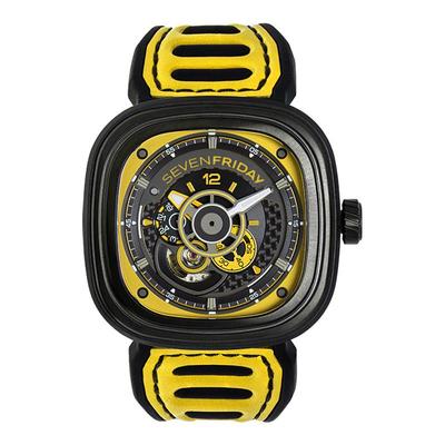 SEVENFRIDAY七个星期五P系列潮流方盘机械男女表【仅1只】 P3B/03
