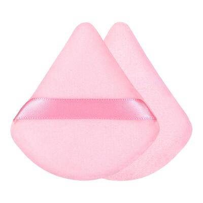 三角形散粉蜜粉扑定妆粉饼便携绒面植绒形海绵美妆工具化干湿两用