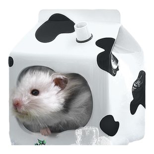 宠尚天仓鼠陶瓷窝夏季用品金丝熊降温冰垫牛奶盒大号躲避四季通用