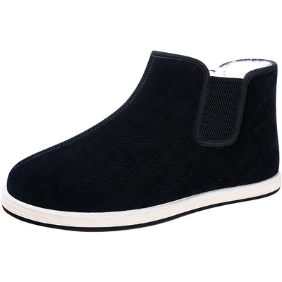 老北京布鞋冬季加绒棉鞋爸爸鞋千层底男士保暖休闲鞋中老年雪地靴