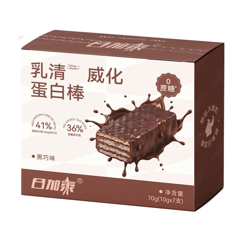 日加泰乳清威化蛋白棒黑巧能量棒营养代解馋饱腹健身餐[百亿专享]