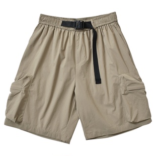 柴米机能风短裤男士户外军事风多口袋速干工装休闲短裤五分裤夏