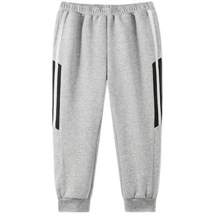 清仓MDQ童装男大童加绒针织长裤25冬季新款儿童休闲保暖裤子