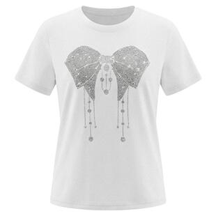 TCH时尚烫钻白色休闲舒适百搭纯棉短袖T恤女春夏新款T78A10E1031