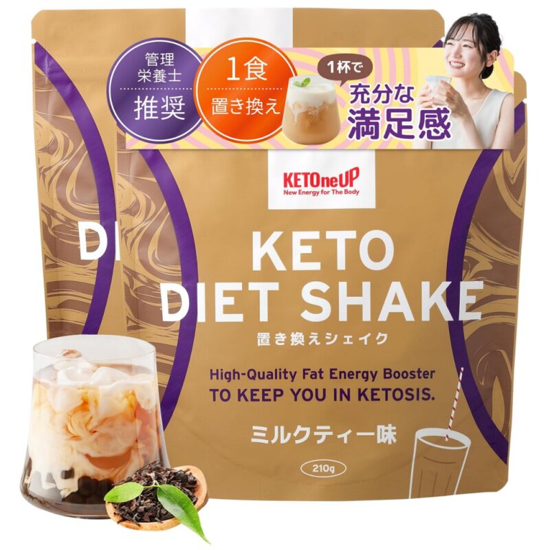 日本仙台胜山馆MCT中链代餐奶昔粉奶茶味210g/袋低糖生酮膳食纤维