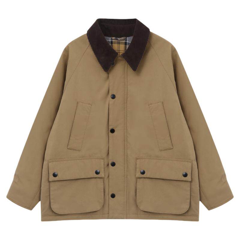 Basic House/百家好2026冬季翻领工装风棉服女士保暖百搭休闲外套