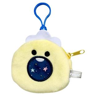 TRUZ毛绒脸型零钱包挂件可爱女化妆包收纳包饰品袋限量TREASURE