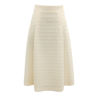 朗姿集团LIME莱茵高腰设计A字型自然散开时尚格纹面料半身裙