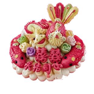 结婚花馍胶东订婚喜饽饽婚礼龙凤盆鱼中式蛋糕山东出嫁喜事大馒头