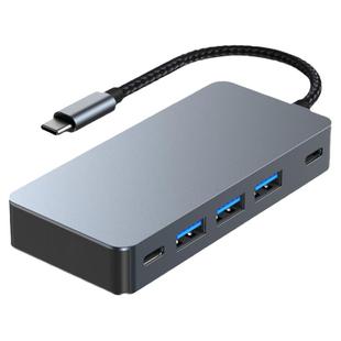 跨境7合1拓展坞typec网卡MST多屏异显双HD高清适用于苹果华为电脑