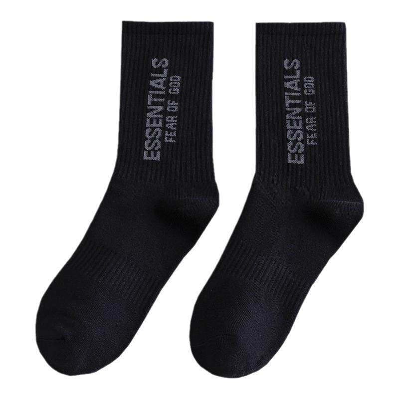 ADCACRORR潮牌袜子男士秋冬季长袜纯棉男袜白色篮球运动中筒袜男