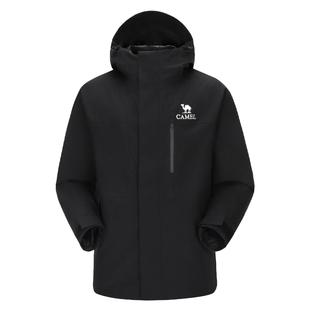 骆驼拒水羽绒冲锋衣男款三合一2025冬新防风防水保暖登山外套服女